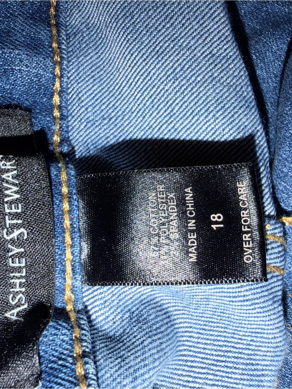 Ashley Stewart Light Blue Straight Leg Jeans with Studded Pockets - Picture 4 of 4